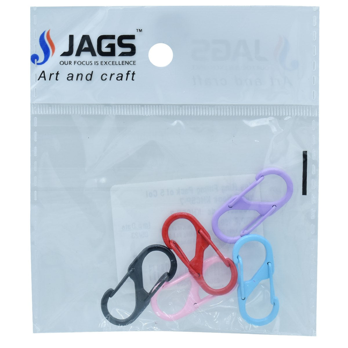 jags-mumbai Hook Key Ring Fitting Pack of 5 Colour S Hook KHC5P-7