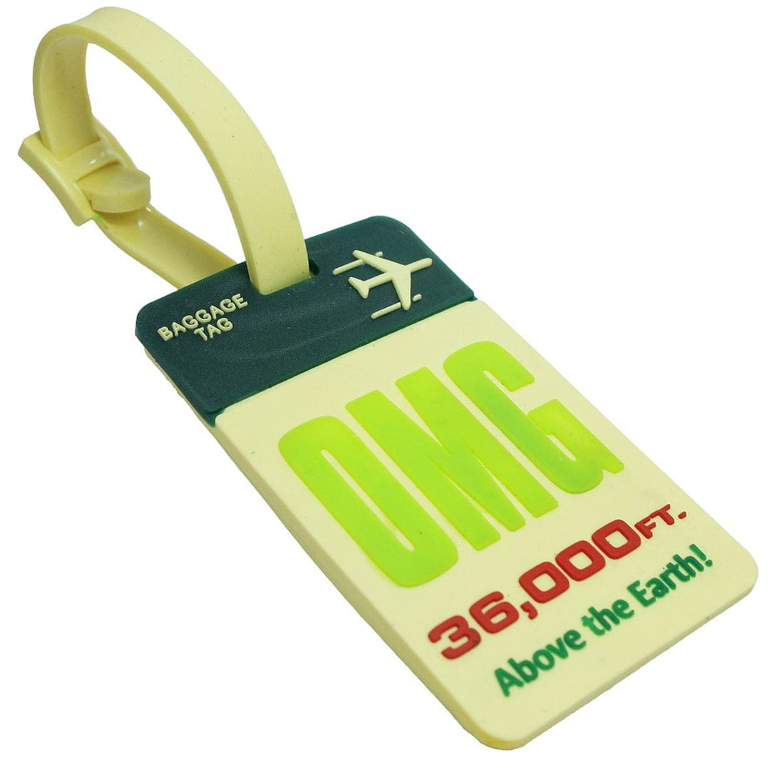 jags-mumbai Household Goods Luggage Tag Silicon OMG 36000ft. Above The Earth