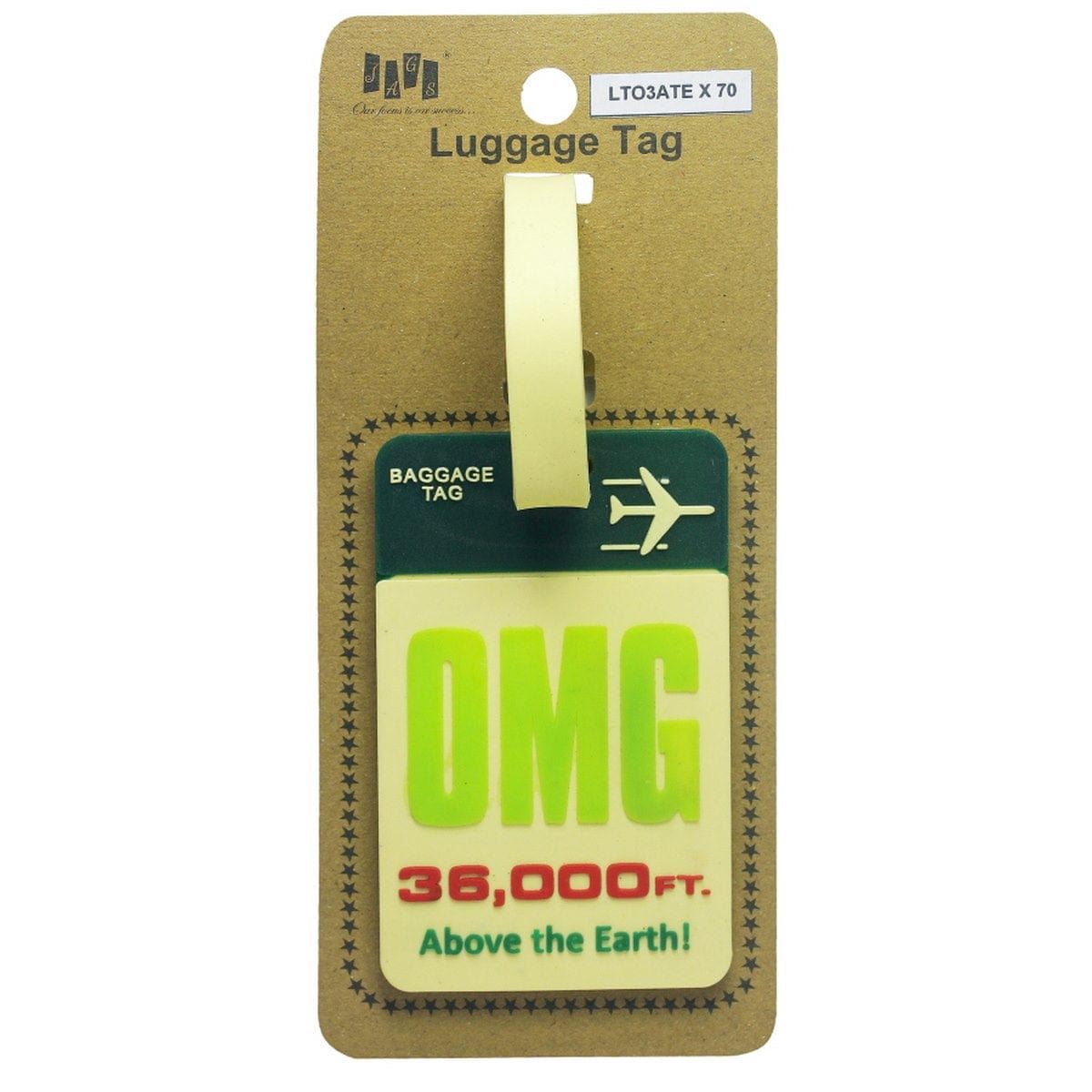 jags-mumbai Household Goods Luggage Tag Silicon OMG 36000ft. Above The Earth