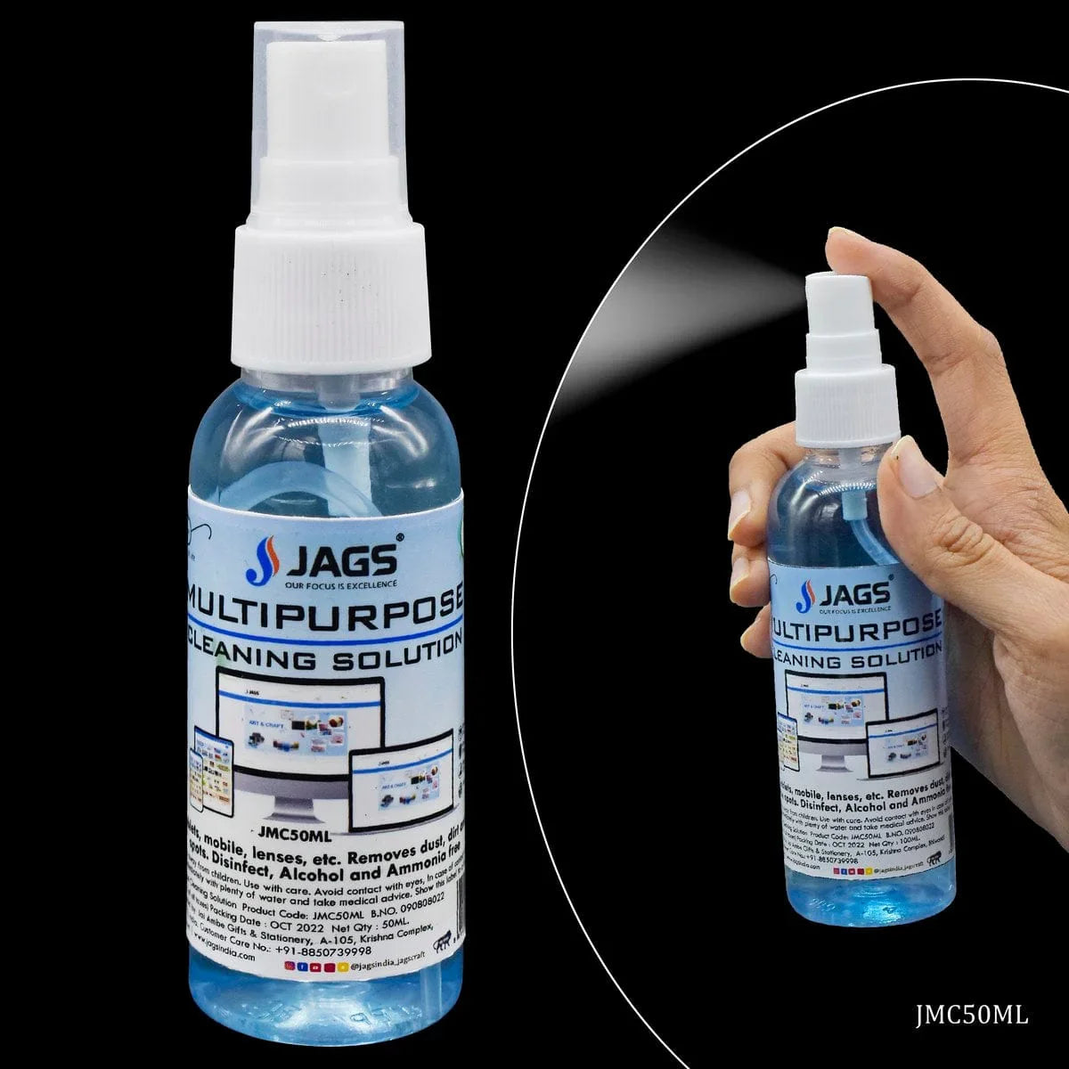 Multipurpose cleaning liquid 50ML | Laptop, mobile, screens and desk cleaning solution