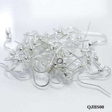 Quilling Jewellery Hooks Silver 15gm QJHS00 (Pack of 6 Sets X 15 Gms)