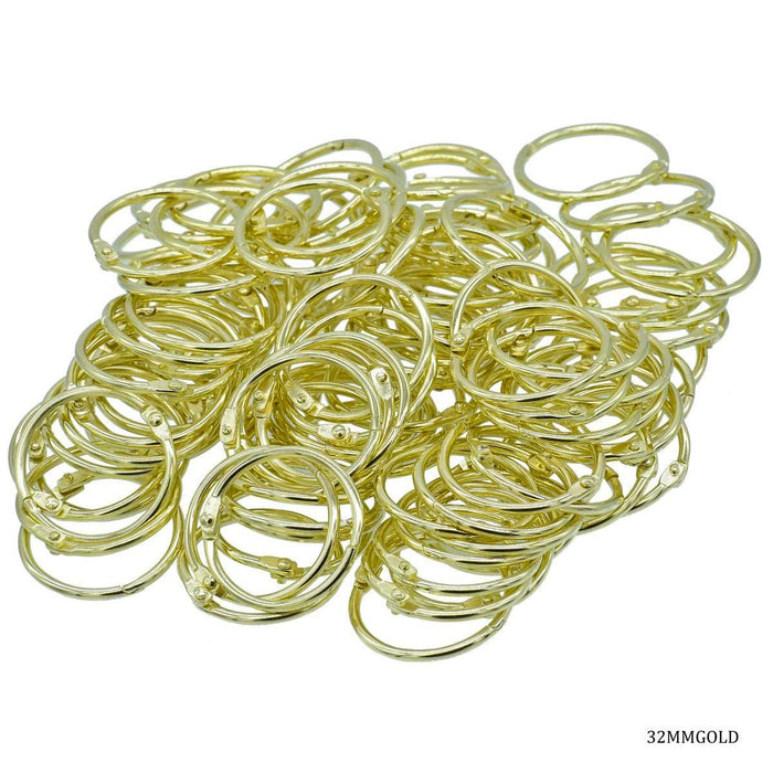Book Ring Golden 32MM 100 Pcs 32MMGOLD