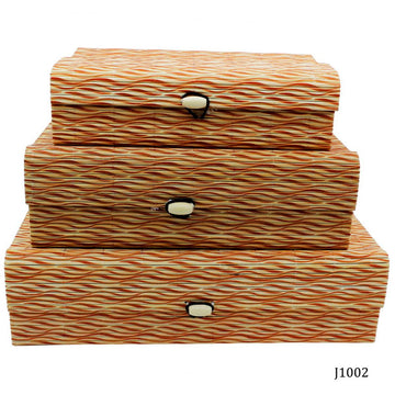 Bamboo Jewellery Box 3pc Set
