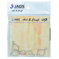 jags-mumbai Jewellery Diy Metal Imitation 4Pc Rhombus Silver JRDA16