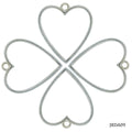 jags-mumbai Jewellery Diy Metal Imitation 4Pcs Heart Silver JRDA09