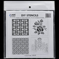 jags-mumbai Jewellery Jags Stencil Plastic 6x6 4Pcs Set - Unleash Your Creativity with Versatile Stencils!