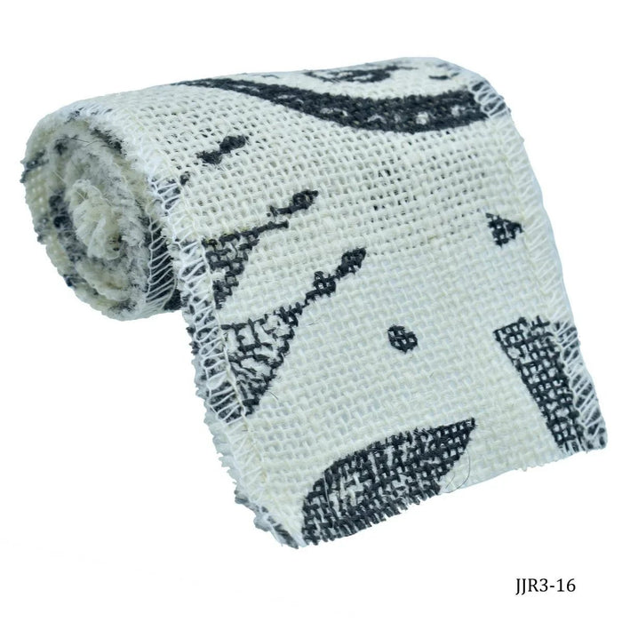 Hamper of Jags Jute Roll Lace Off White Print 3Inch JJR3-16