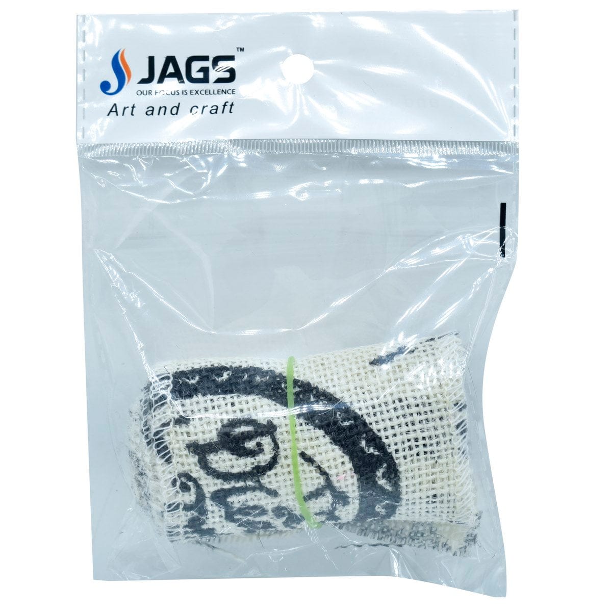 jags-mumbai Jute Hamper of Jags Jute Roll Lace Off White Print 3Inch JJR3-16
