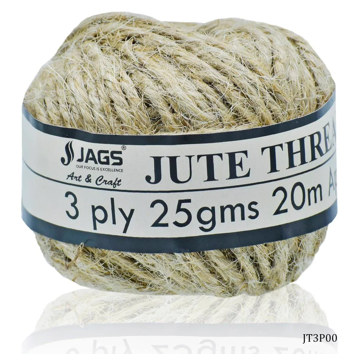 Natural Jute Thread - 3 Ply, 25Gms (Approx.) - 20M Length (Contain 1 U ...