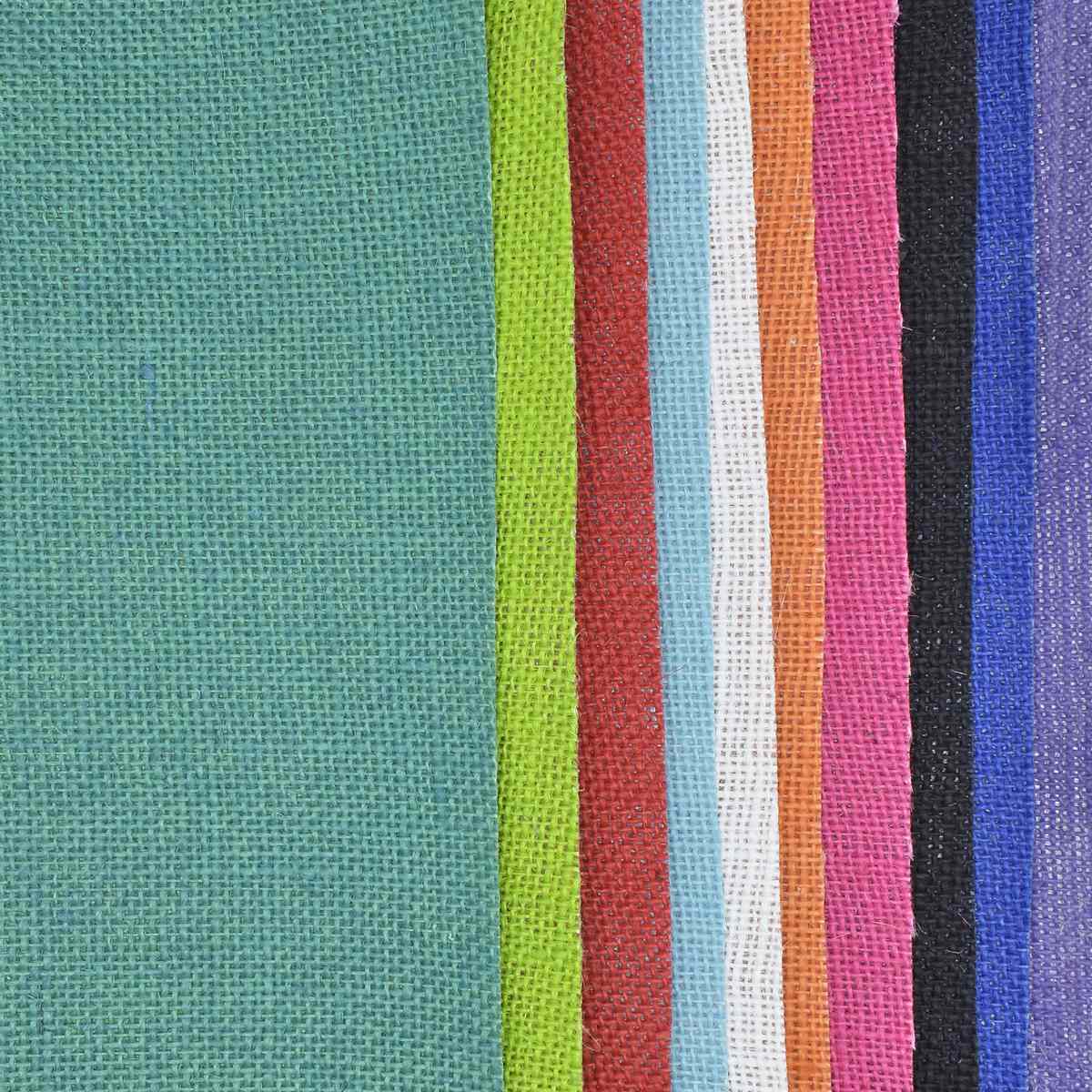 jags-mumbai Jute Ropes & Sheets A4 Jute Sheet 10 Colour Variety Pack (10 Sheets)- AJSWL10C