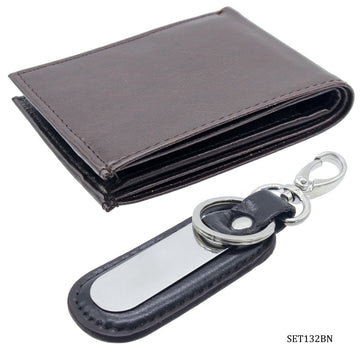 jags-mumbai Key Chain "Elegant Brown Keychain with Wallet Gift Set - SET132BN"