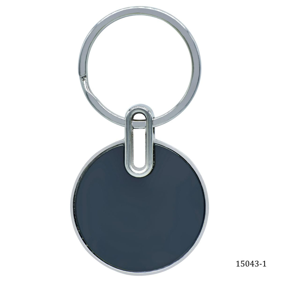 jags-mumbai Key Chain Key Chain Plain Round Black (580) 15043-1