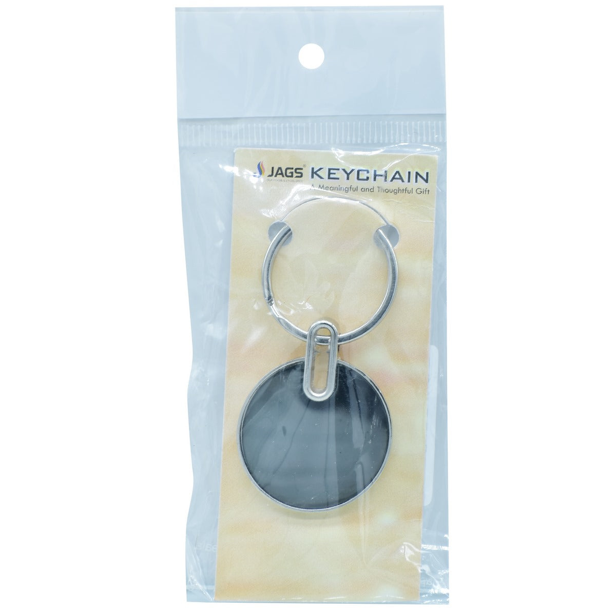 jags-mumbai Key Chain Key Chain Plain Round Black (580) 15043-1