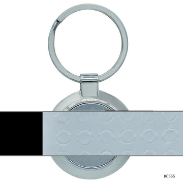 Key Chain Plain Round Silver