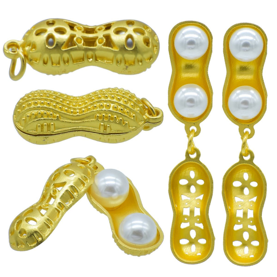 jags-mumbai Kids Books Metal Craft Fitting Gold Peanut Set