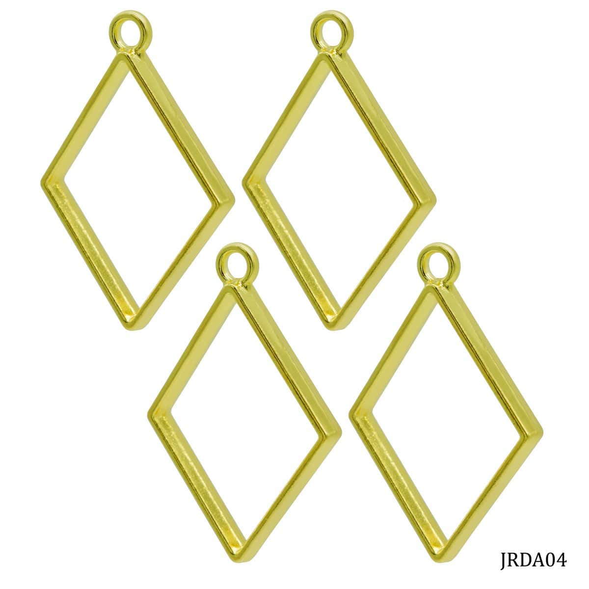 jags-mumbai Lamps & Lanterns Diy Metal Imitation 4Pc Rhombus Gold JRDA04