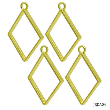 Diy Metal Imitation 4Pc Rhombus Gold JRDA04