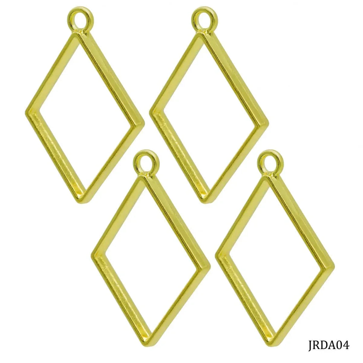 Diy Metal Imitation 4Pc Rhombus Gold JRDA04