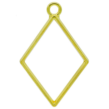 Diy Metal Imitation 4Pc Rhombus Gold JRDA04