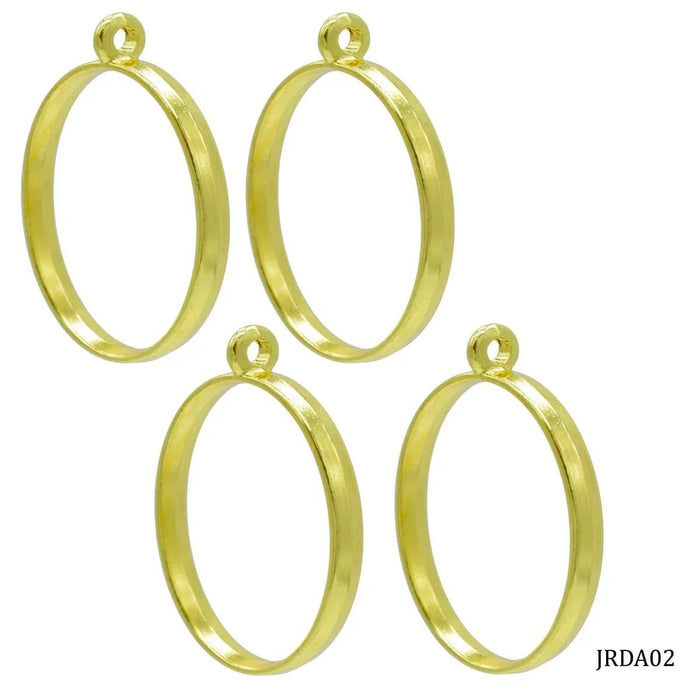Diy Metal Imitation 4Pcs oval Gold JRDA02