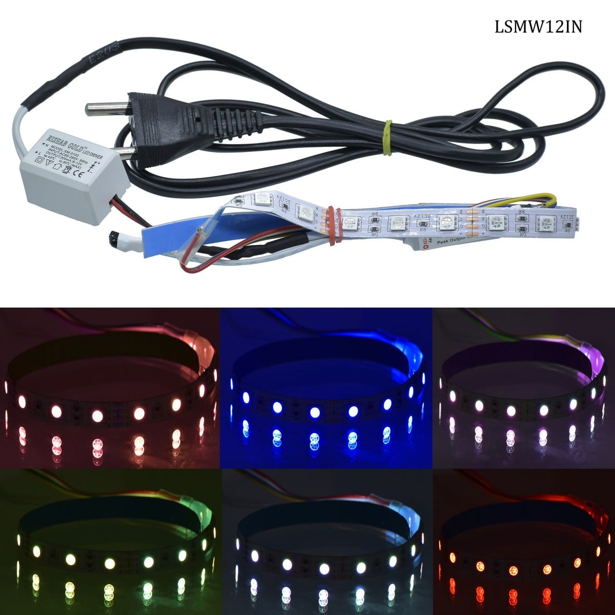 jags-mumbai Lamps & Lanterns Led Strip Multicolor With Remote 12 Inch