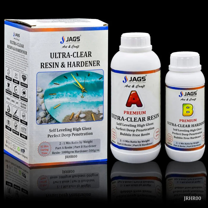 Ultra Clear Resin 1000Gms hardener  500Gms JRHR00
