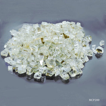 Crushed Mirror Glass for resin & lippan art 200 grams  - Size 5-10 mm - Platinum Ultra clear