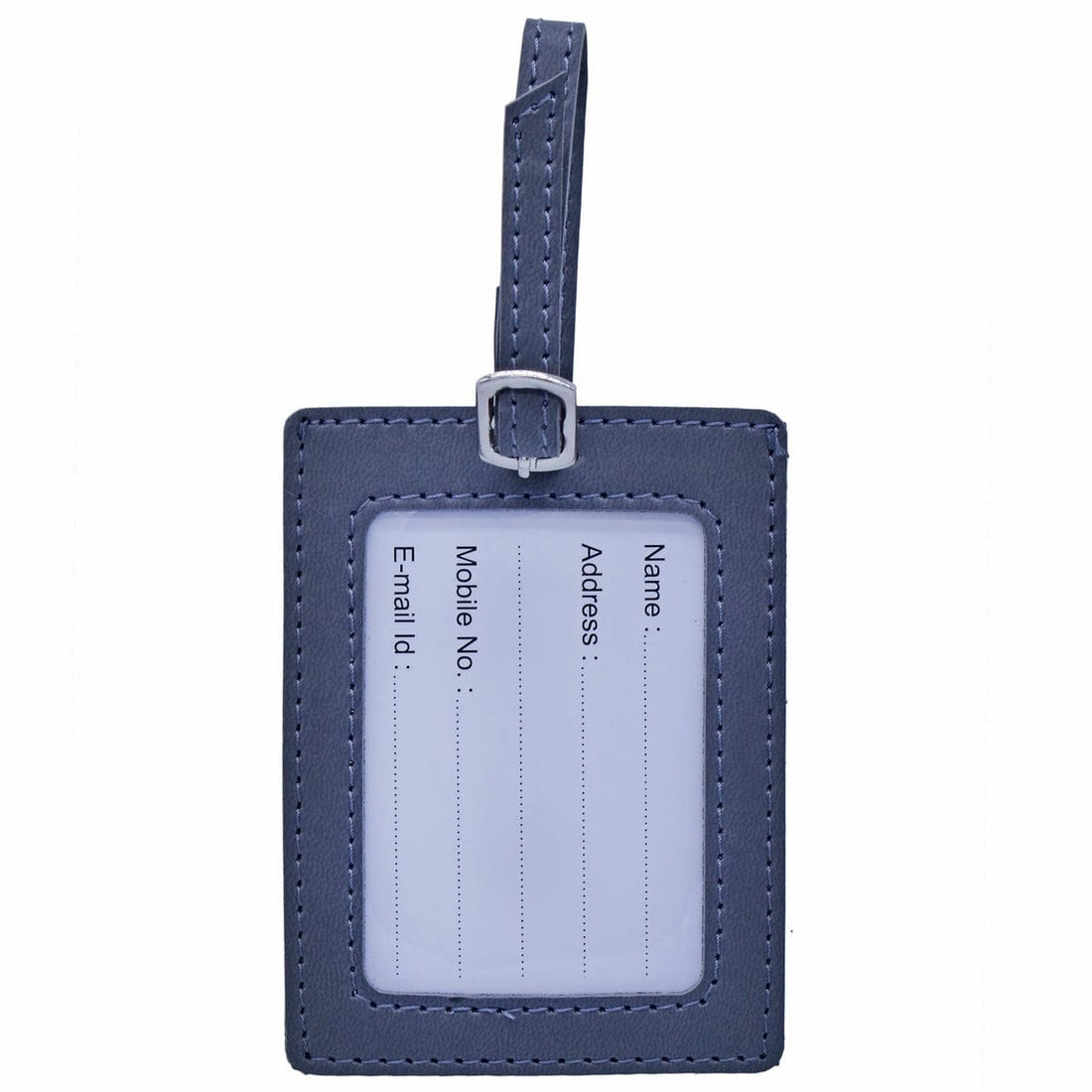 jags-mumbai Luggage Tag Luggage Tag Leatherette Grey LT03GY