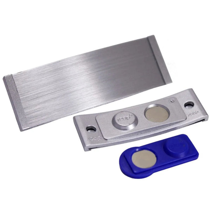 Magnetic Silver Badge  (63X22mm)