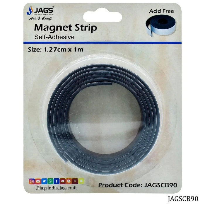 Magnetic Strip l pack of 1 l 1.27 x 1cm