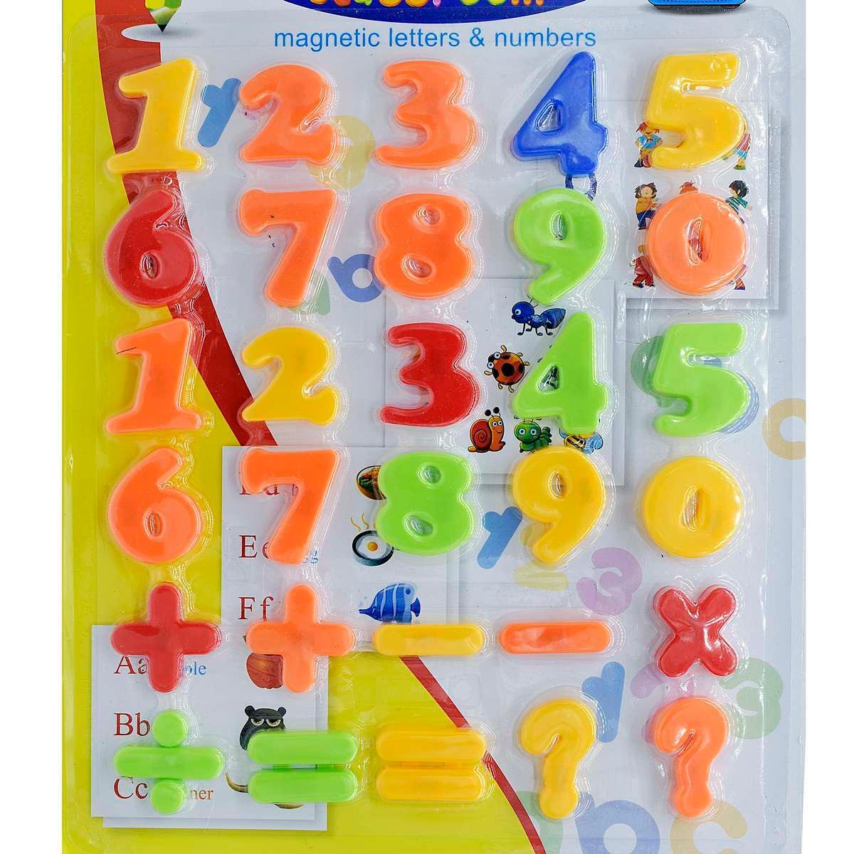 jags-mumbai Magnets Buttons & Coins Teaching Magnetic 30pcs Numbers & Symbols