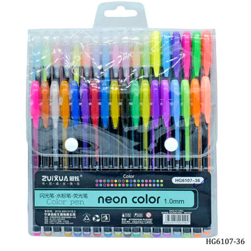 Neon Pens Premium pastel glitter pens 36 shades