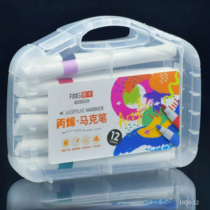 Acrylic Marker Marks On Anything Water Bas 12 Colour 1050-12