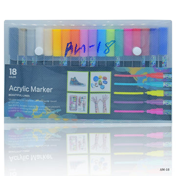 Acrylic Markers Beautiful Lines 18 Colour