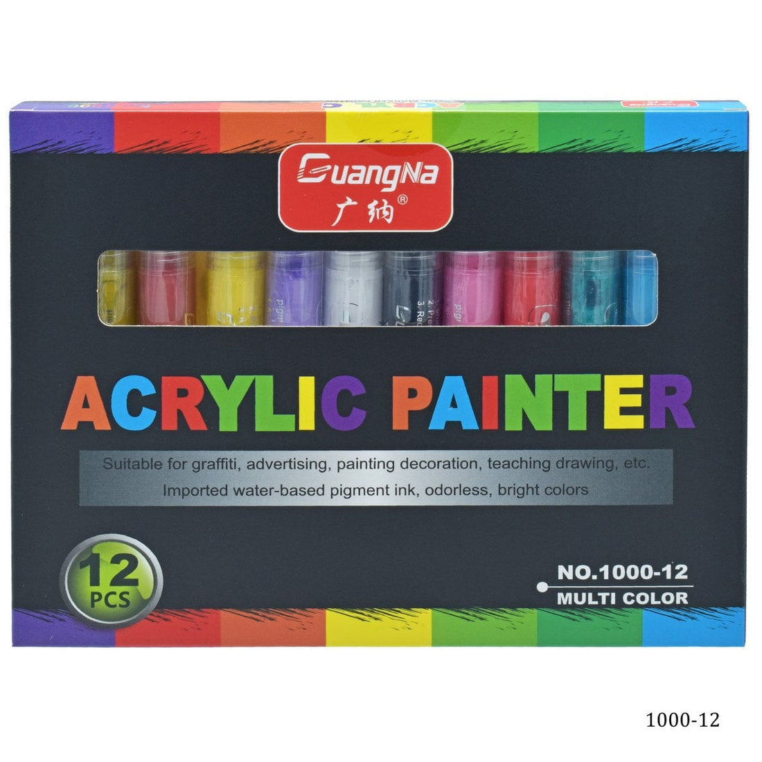 jags-mumbai Marker Acrylic Painter Water Based Marker 12Pcs 1000-12