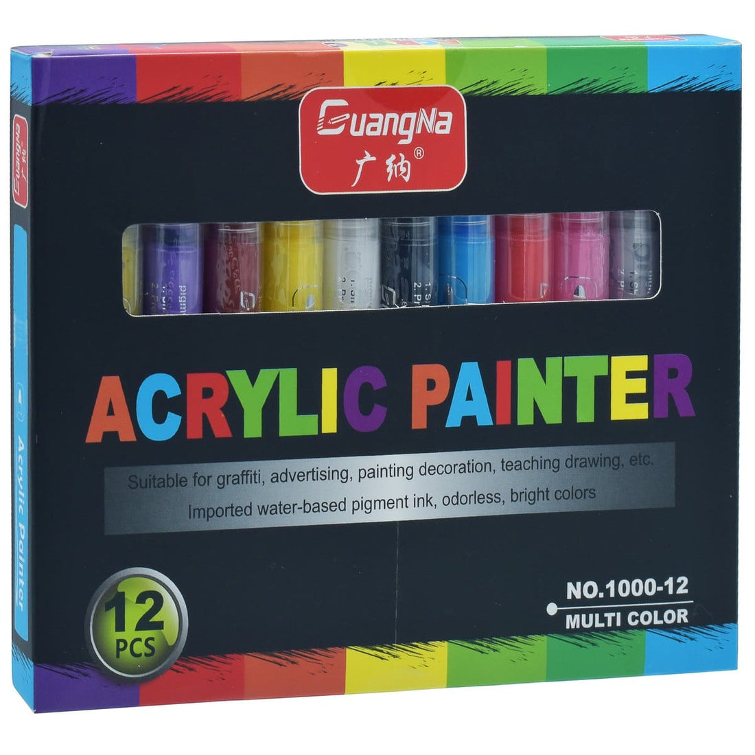 jags-mumbai Marker Acrylic Painter Water Based Marker 12Pcs 1000-12