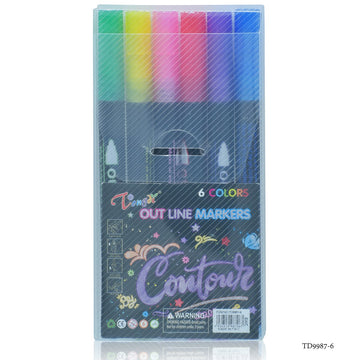 Out Line Markers 6 Colors