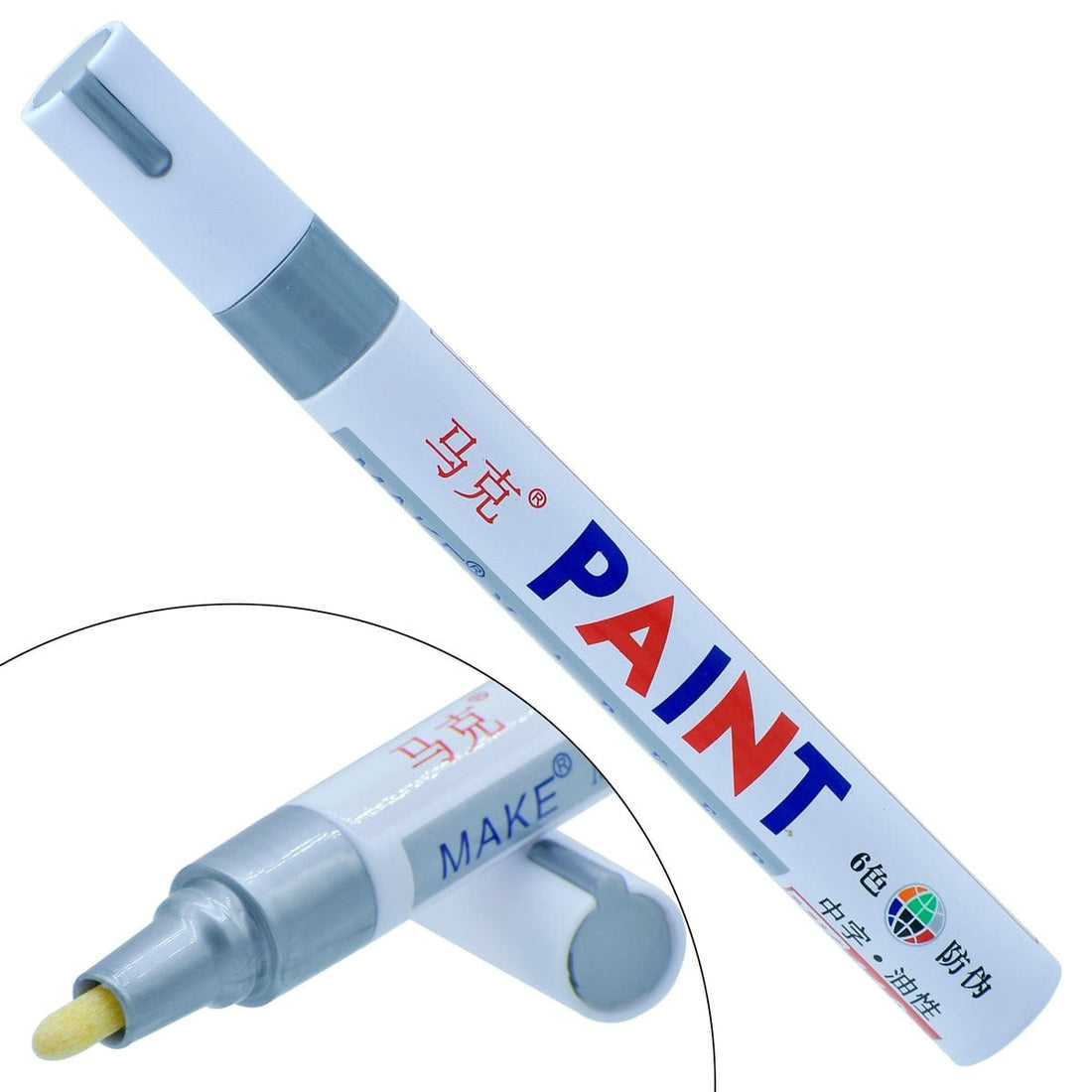 jags-mumbai Marker Pens And More Acrylic Painter Marker Silver MK110SR