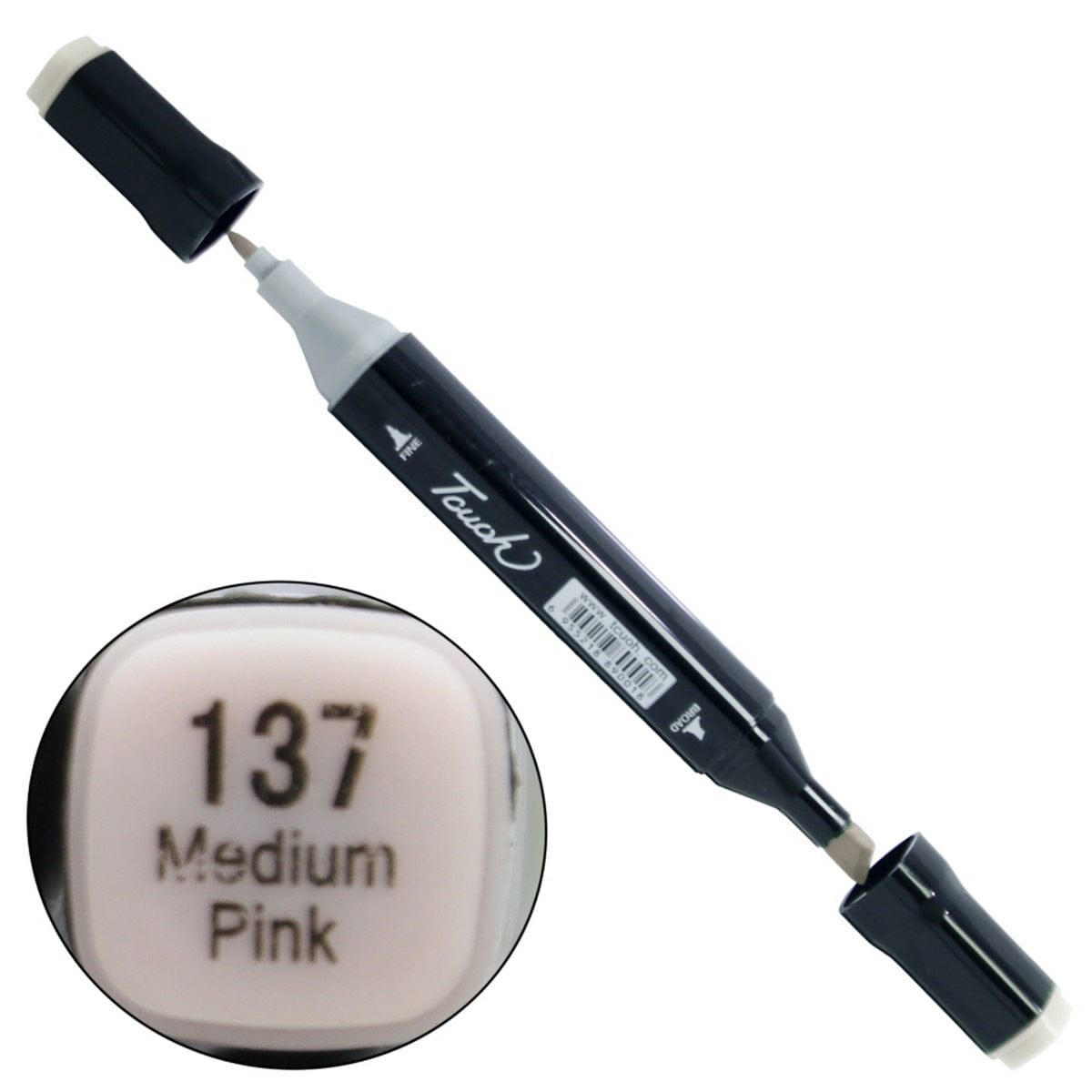 jags-mumbai Marker Touch Marker 2in1 Pen 137 Medium Pink TM-137