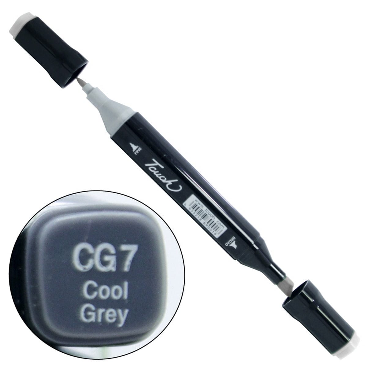 jags-mumbai Marker Touch Marker 2in1 Pen CG7 Cool Grey TM-CG7