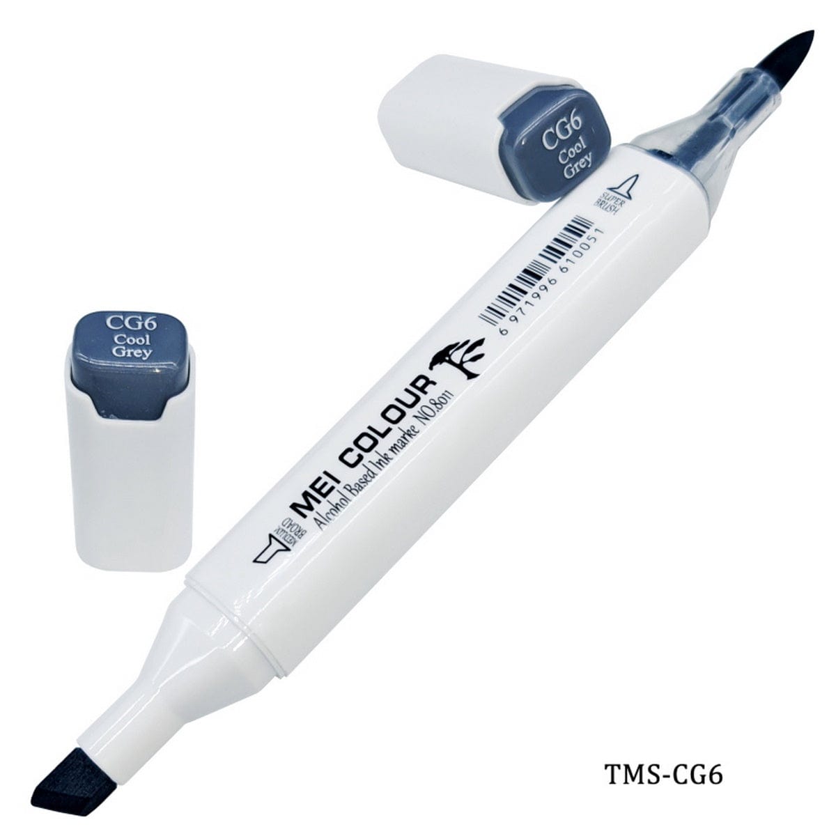 jags-mumbai Marker Touch Marker Soft 2in1 Pen Cool Grey TMS-CG6