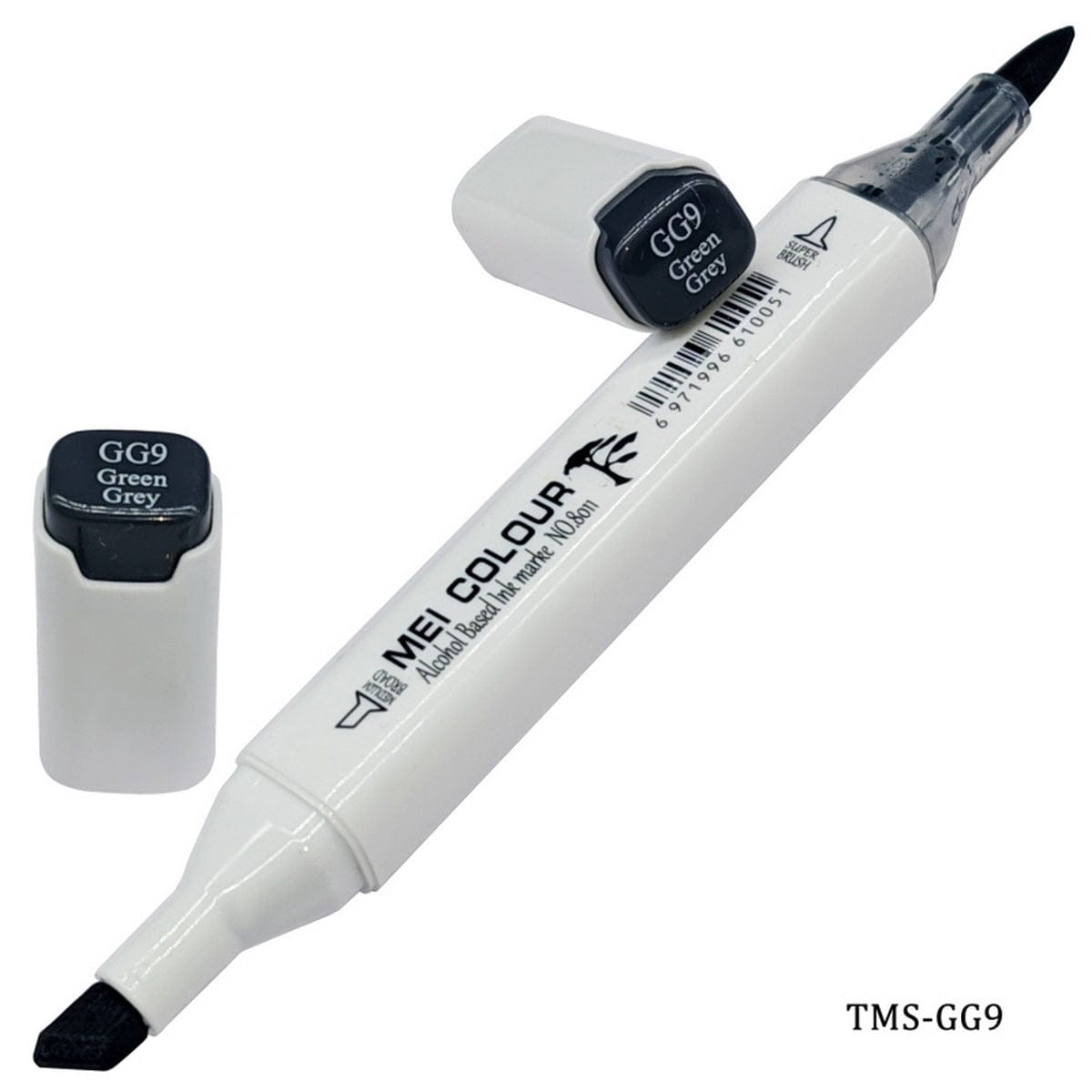 jags-mumbai Marker Touch Marker Soft 2in1 Pen Green Grey TMS-GG9