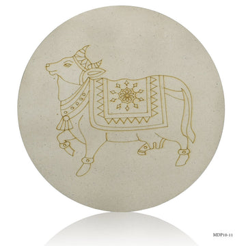 MDF DIY Cow round Painting Kit 10 Inch