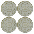 jags-mumbai MDF MDF DIY Painting Kit Round Rangoli 4 Inch 4Pcs Set