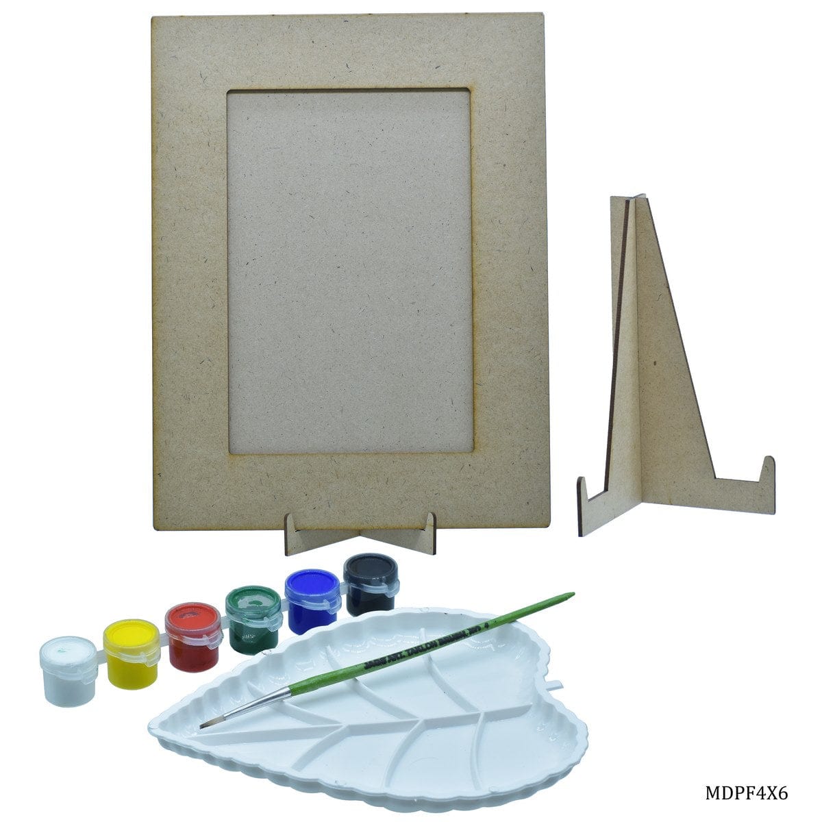 jags-mumbai MDF MDF DIY Painting Photo Frame Kit 4X6 With Stand