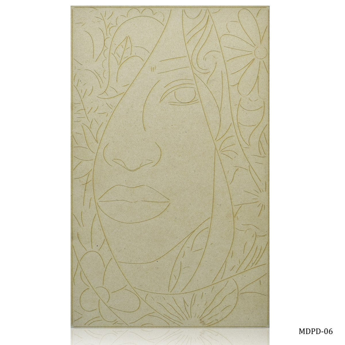 jags-mumbai MDF MDF DIY Painting Plate Kit Girl Engraved 6x10 Inch