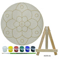 jags-mumbai MDF MDF DIY Painting Plate Kit Round Rangoli 8 Inch