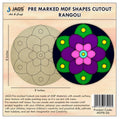 jags-mumbai MDF MDF DIY Painting Plate Kit Round Rangoli 8 Inch