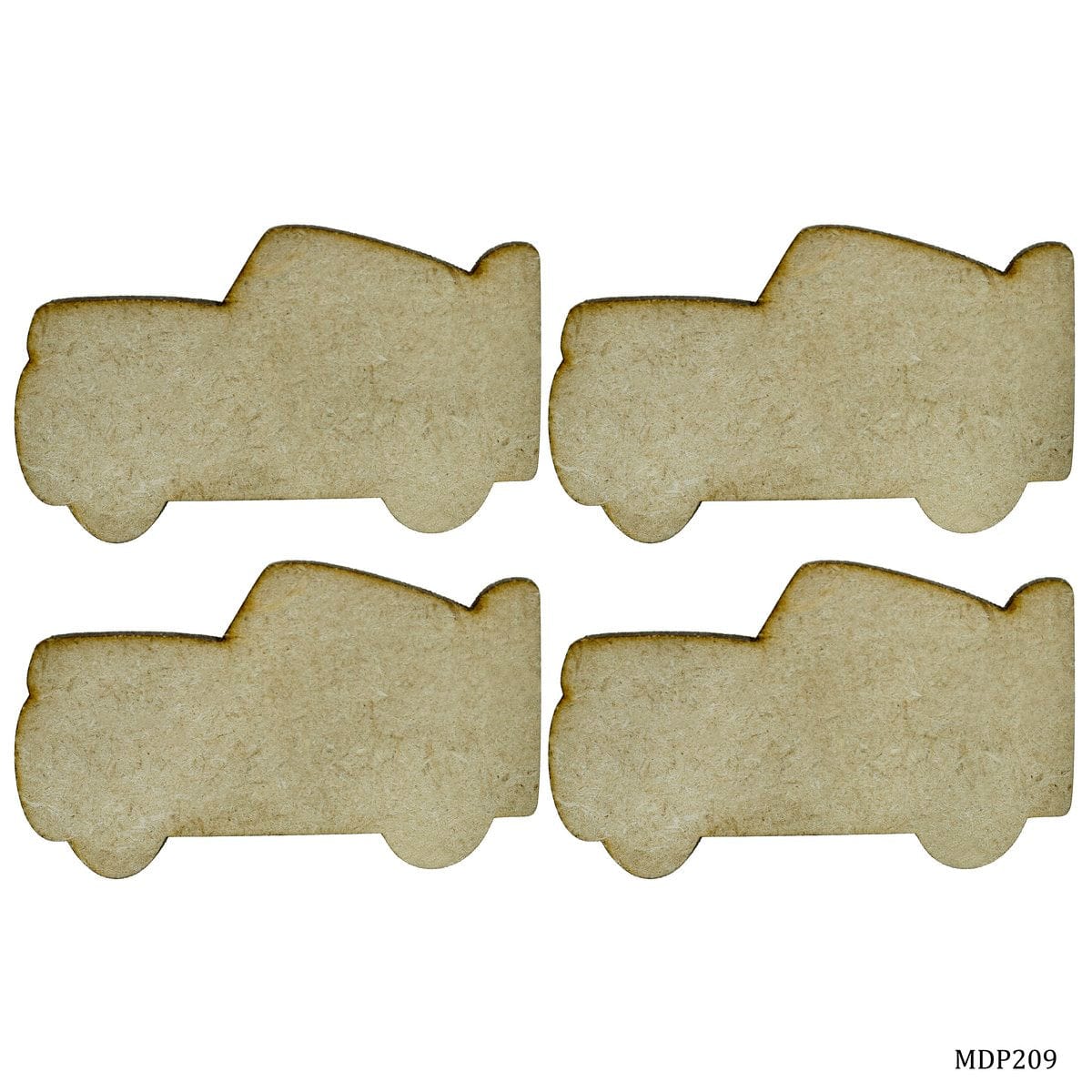 jags-mumbai MDF MDF DIY Plate 2 Inch 4 Pcs Set Car MDP209