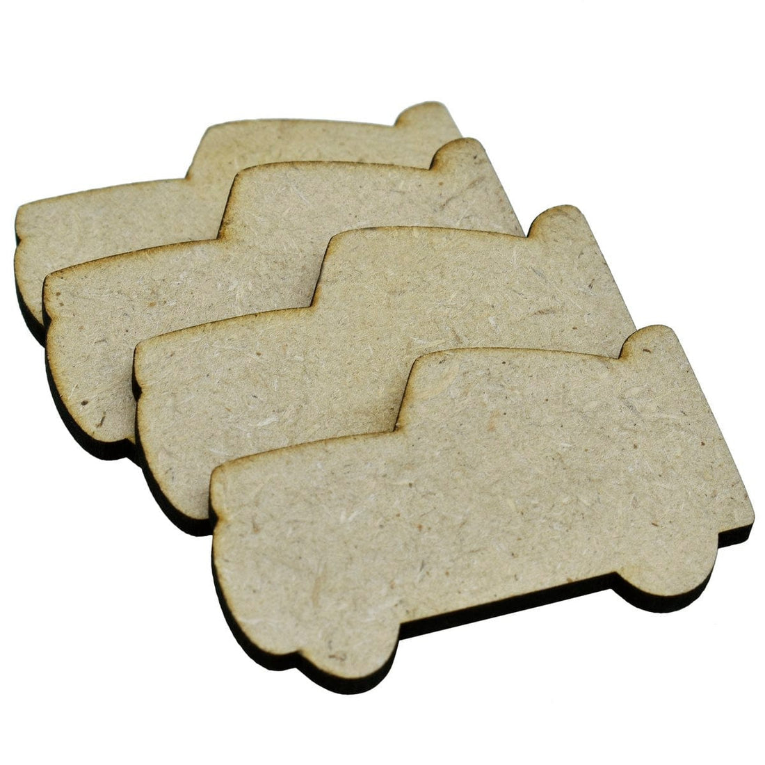 jags-mumbai MDF MDF DIY Plate 2 Inch 4 Pcs Set Car MDP209